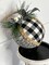 Classic Christmas Elegance: 3-Inch Buffalo Checked Ornament Ball in Black/White/Natural-(127071)